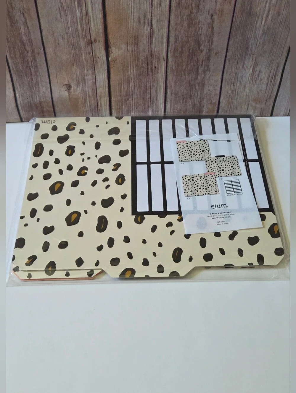 Elum. Set of 9 File Folders 18 Sticker Labels Included NIP